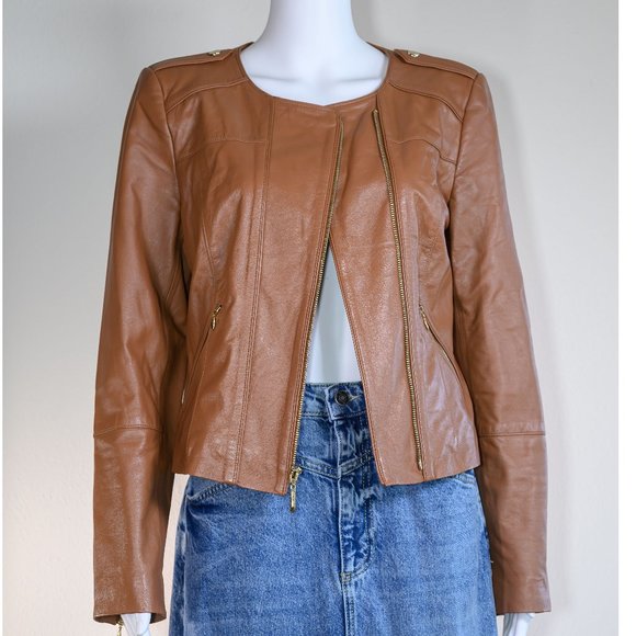 WHBM: Moto Leather Jacket - Picture 2 of 12